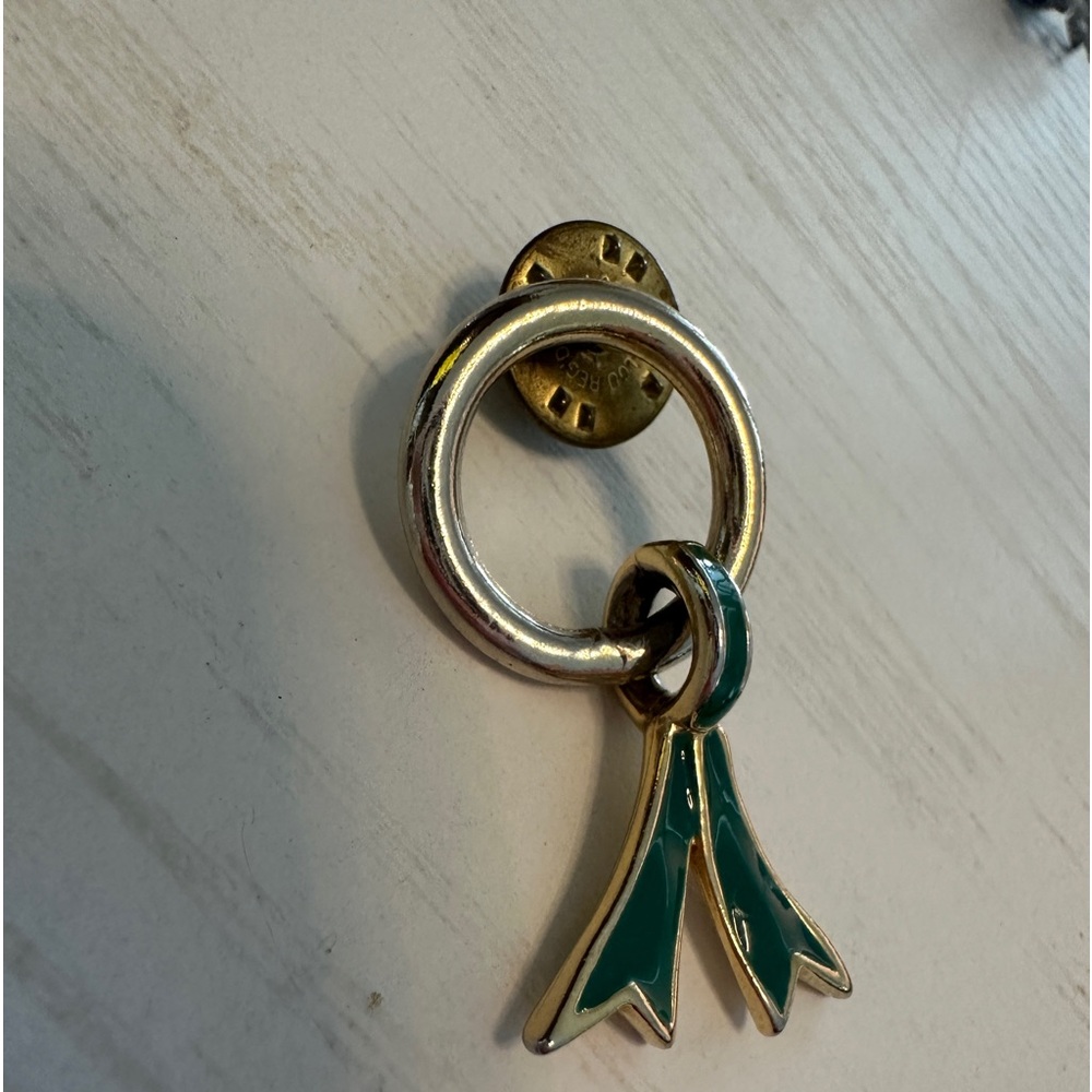 Green Enameled Pin